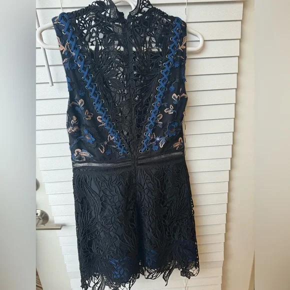 Self Portrait Clementine embroidered guipure lace dress